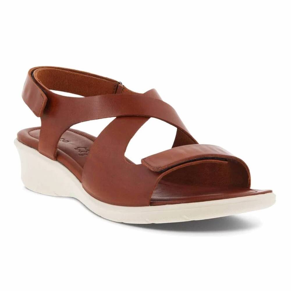 NEW ECCO women's felicia sandal in cognac